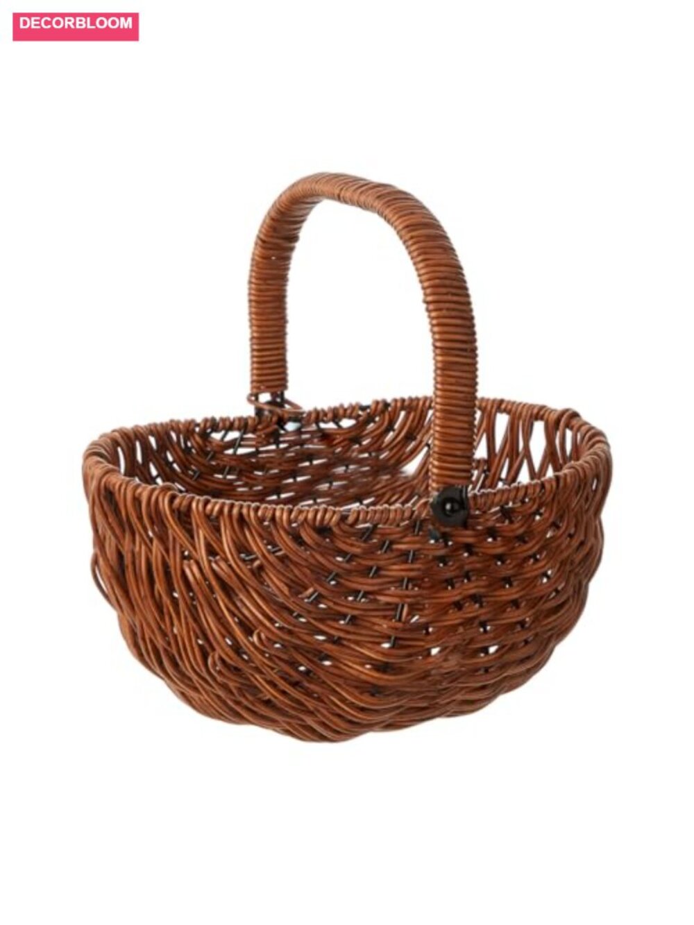 Handwoven Rattan Flower Girl Basket for Wedding & Storage